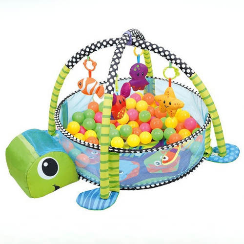 Gimnasio Interactivo para bebé con diseño de tortuga