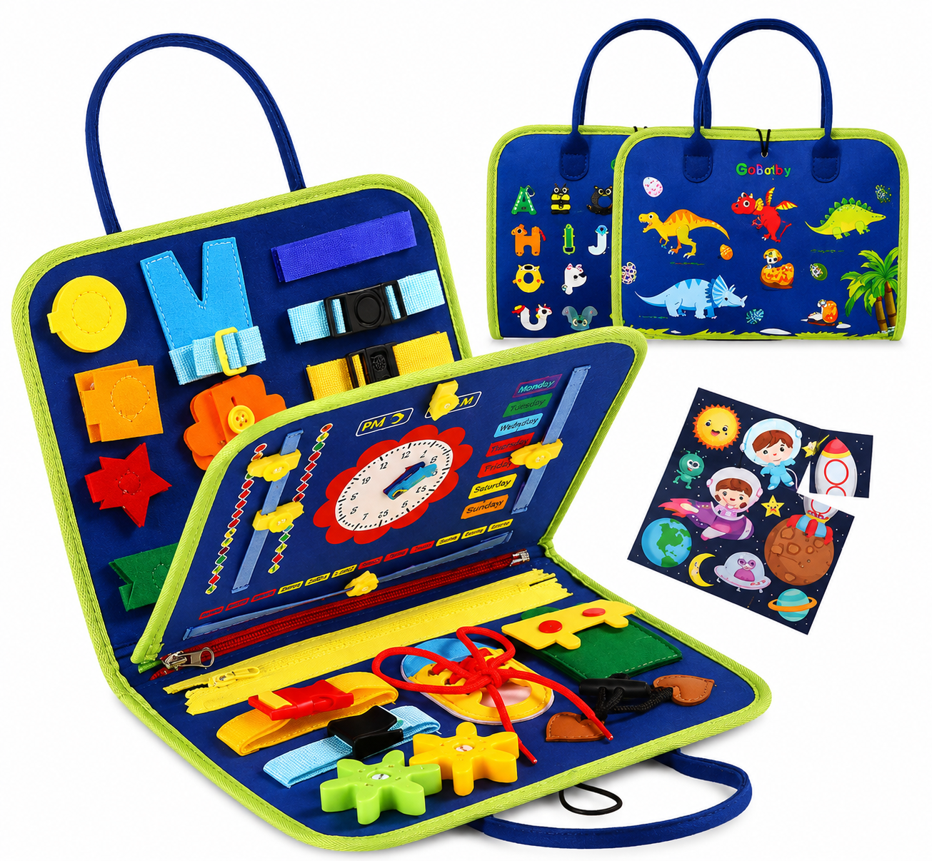 Libro Interactivo Montessori Azul
