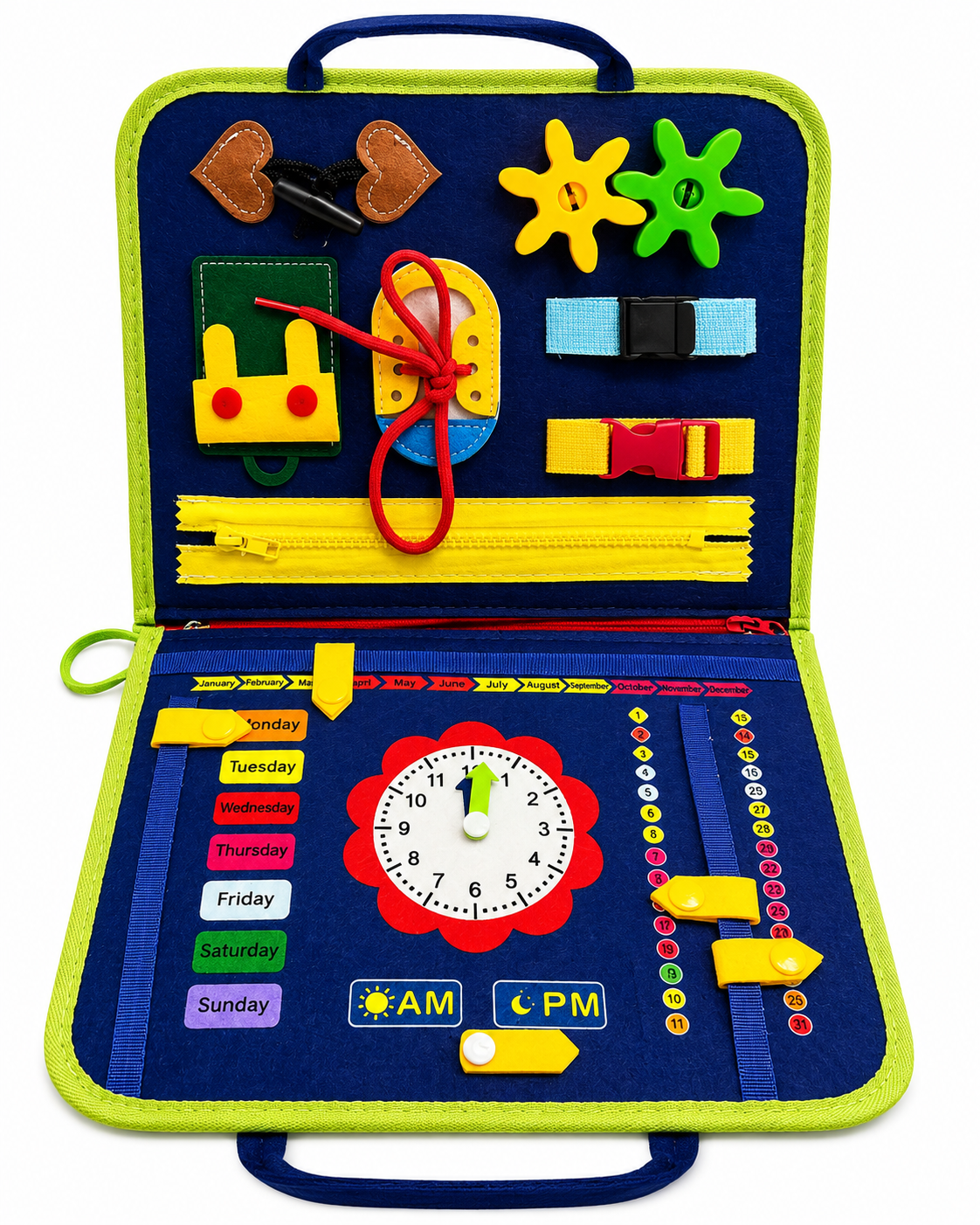 Libro Interactivo Montessori Azul