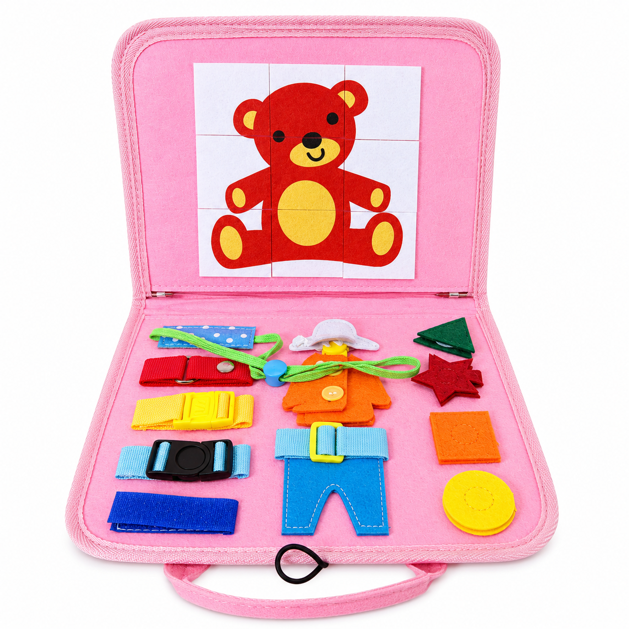 Libro Interactivo Montessori Rosado