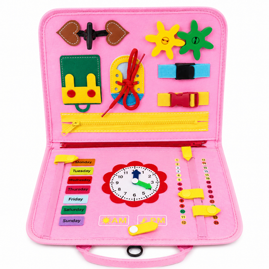 Libro Interactivo Montessori Rosado