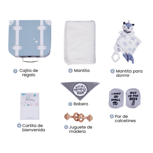 Caja de regalo para baby shower - Evango Bebes SV