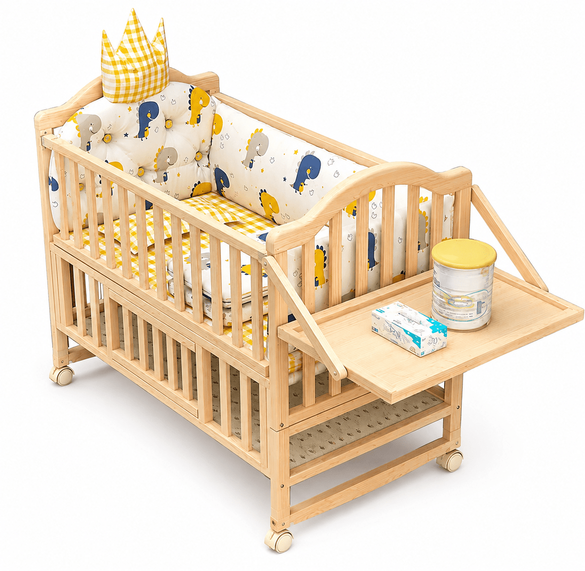 Cuna de Madera para Bebé 102 × 60 cm - Evango Bebes SV