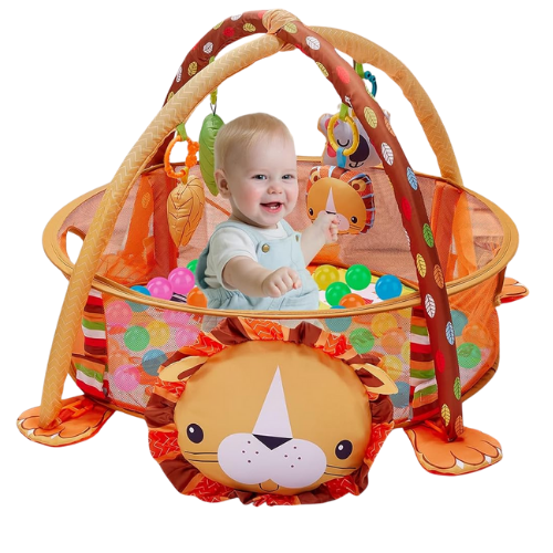 Gimnasio Interactivo para bebé con diseño de león - Evango Bebes SV