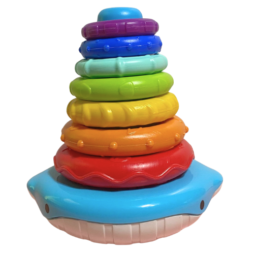 Juguete Apilable Ballena Arcoíris - Evango Bebes SV