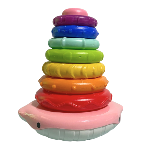 Juguete Apilable Ballena Arcoíris - Evango Bebes SV