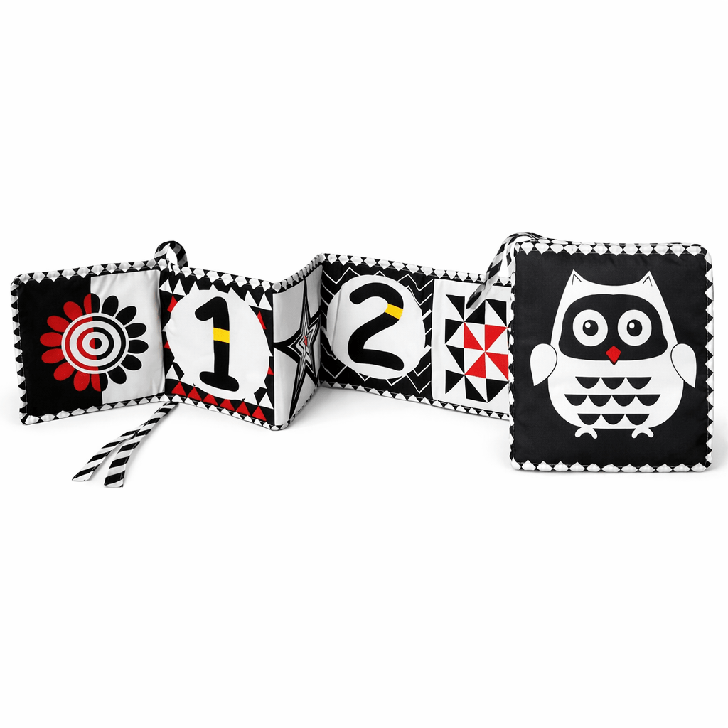 Libro Sensorial en Blanco y Negro para Bebé - Evango Bebes SV