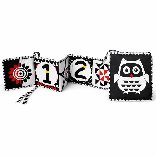 Libro Sensorial en Blanco y Negro para Bebé - Evango Bebes SV