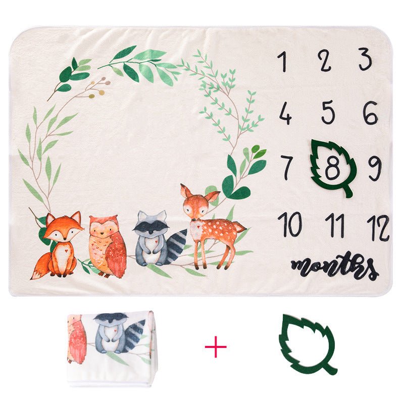 Manta de Conteo de Meses para niña/niño - Diseño de animales - Evango Bebes SV