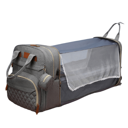 Pañalera con Cuna Portátil y USB - Evango Bebes SV
