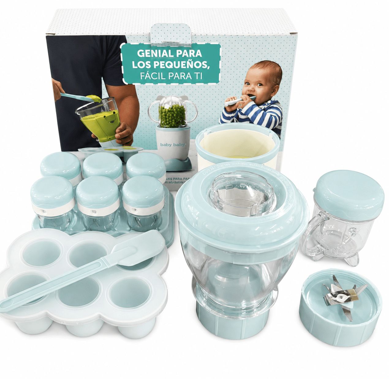 🥣 Procesador de Alimentos para Bebés Baby Bullet 👶💚 - Evango Bebes SV