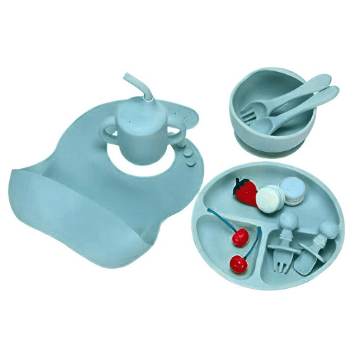 Set de Vajilla de Silicona – 8 Piezas - Evango Bebes SV