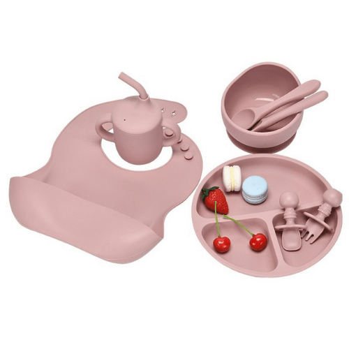 Set de Vajilla de Silicona – 8 Piezas - Evango Bebes SV