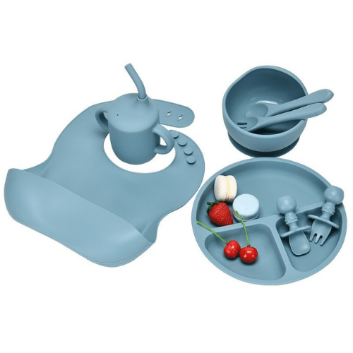 Set de Vajilla de Silicona – 8 Piezas - Evango Bebes SV