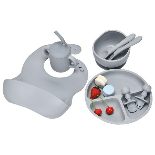 Set de Vajilla de Silicona – 8 Piezas - Evango Bebes SV