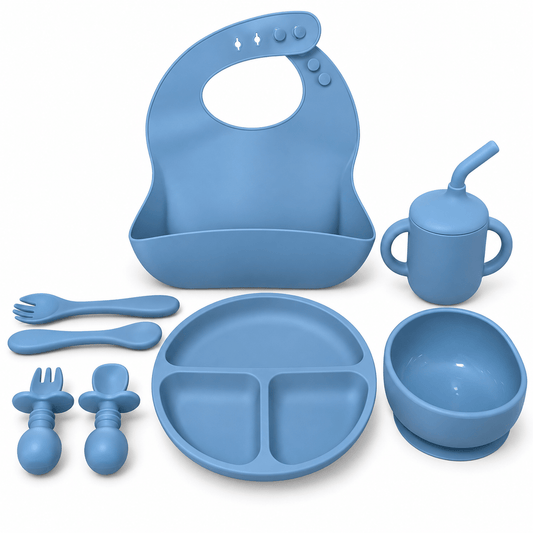 Set de Vajilla de Silicona – 8 Piezas - Evango Bebes SV
