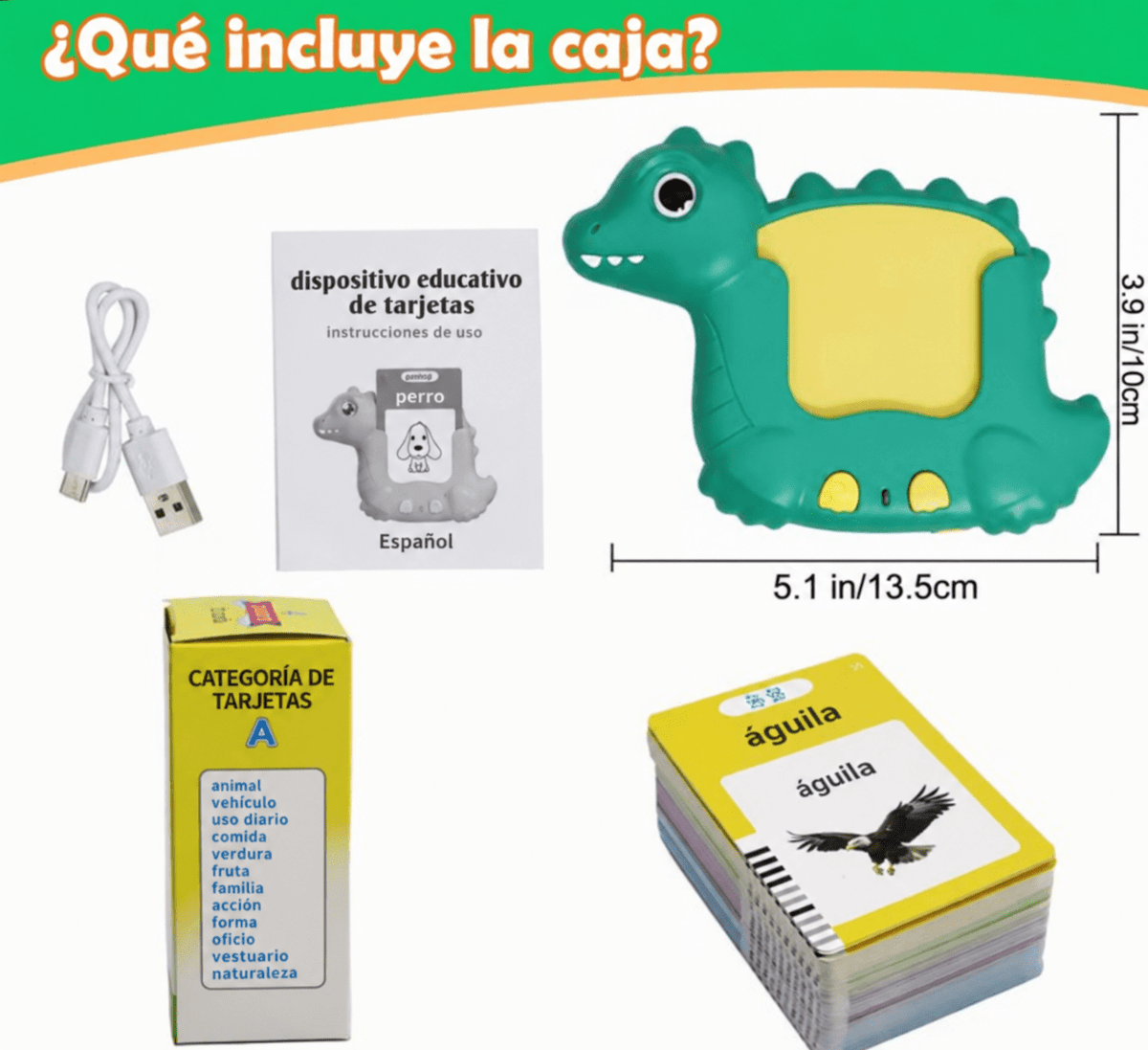 Tarjetas de Aprendizaje Bilingües Español / Inglés – 510 Tarjetas - Evango Bebes SV