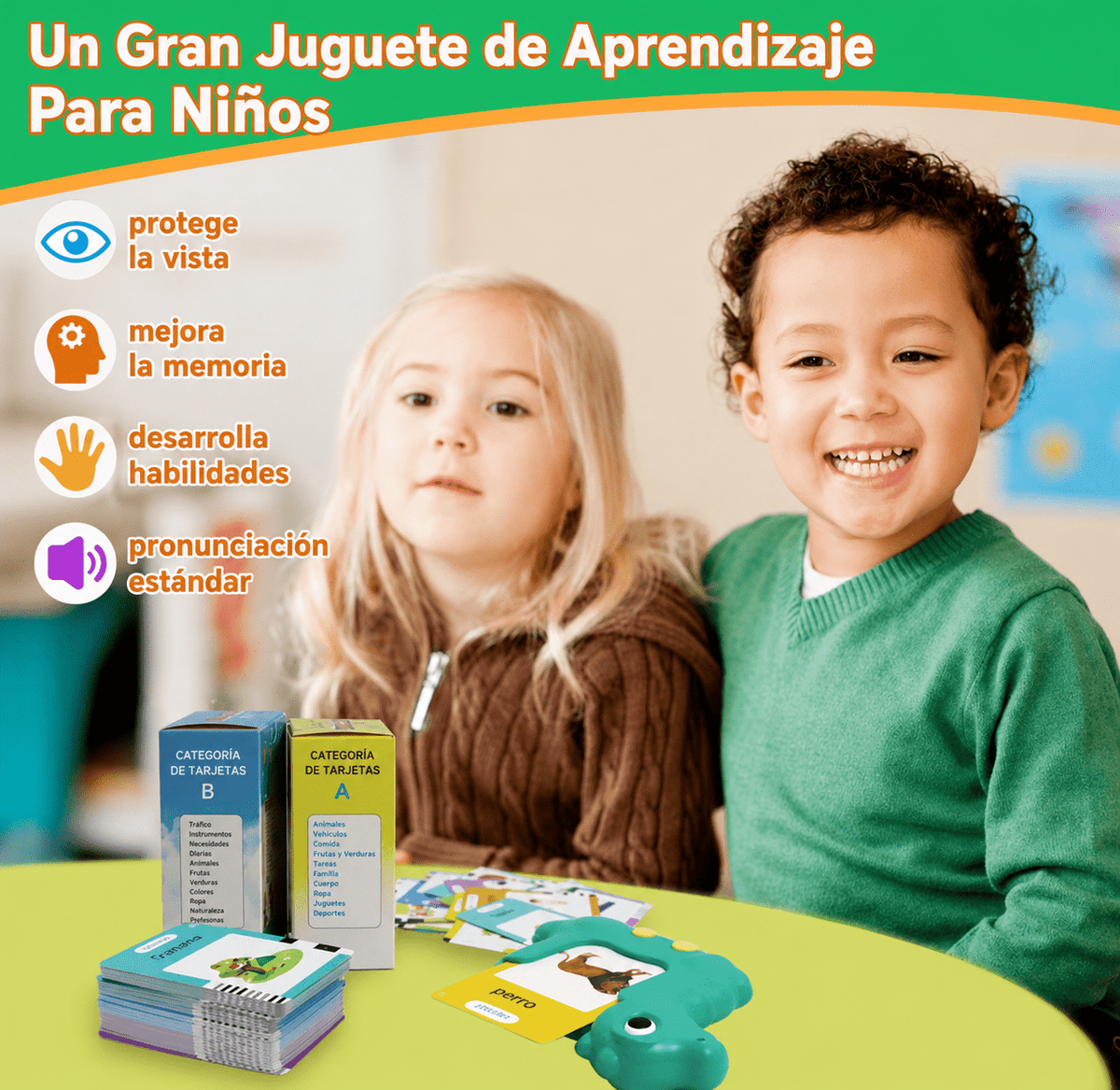 Tarjetas de Aprendizaje Bilingües Español / Inglés – 510 Tarjetas - Evango Bebes SV